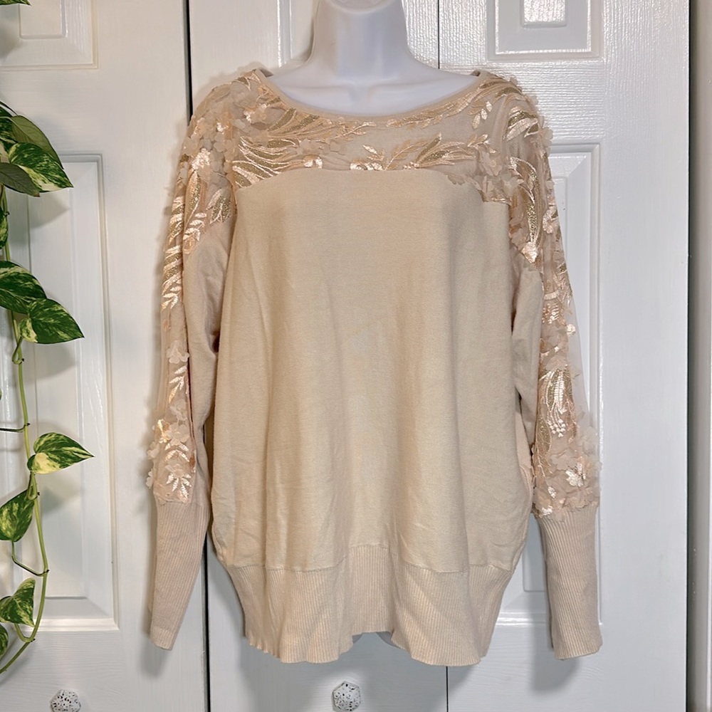 Beautiful Three Dimensional Floral Blouse size 2x by Joseph A.